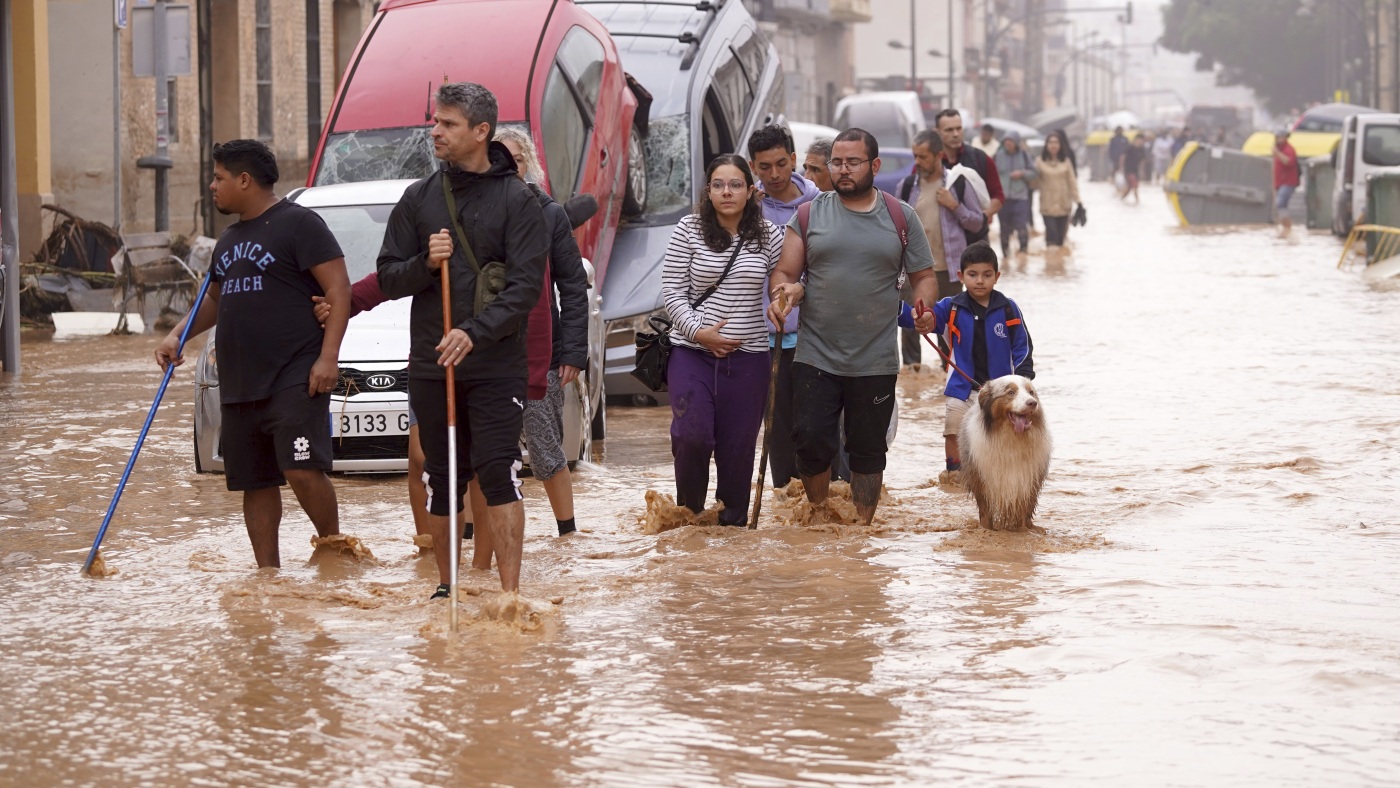 At least 95 people die in devastating flash floods in Spain : NPR