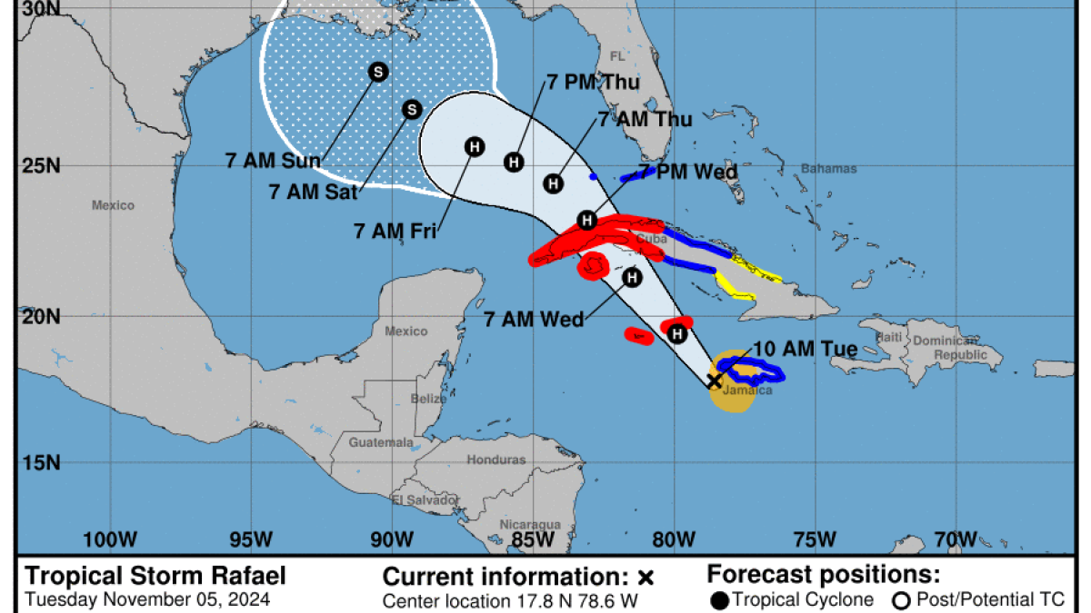 Rafael expected to strengthen into hurricane before making landfall in Cuba | Weather News