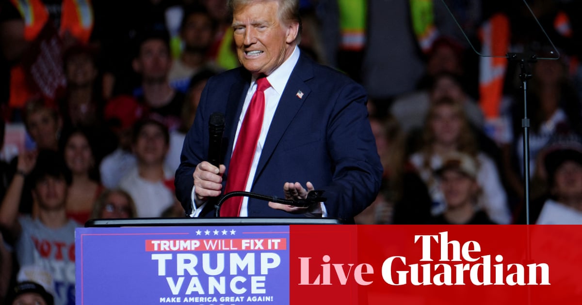 US election live: Trump repeats attack on Liz Cheney as campaign enters final days | US elections 2024