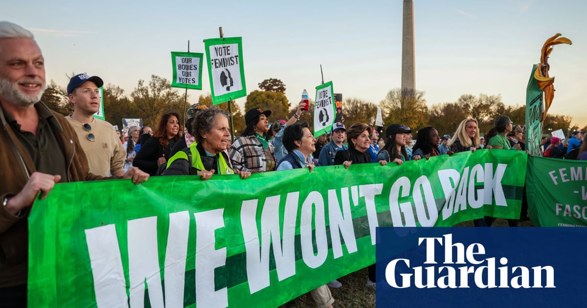 Thousands of women rally nationwide for abortion rights and feminist causes | US elections 2024