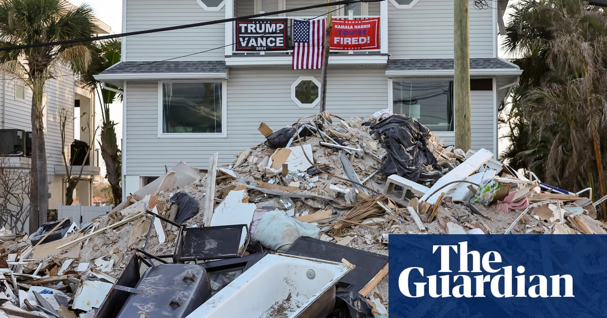 Fema worker fired for telling Milton relief team to skip homes with Trump signs | US elections 2024