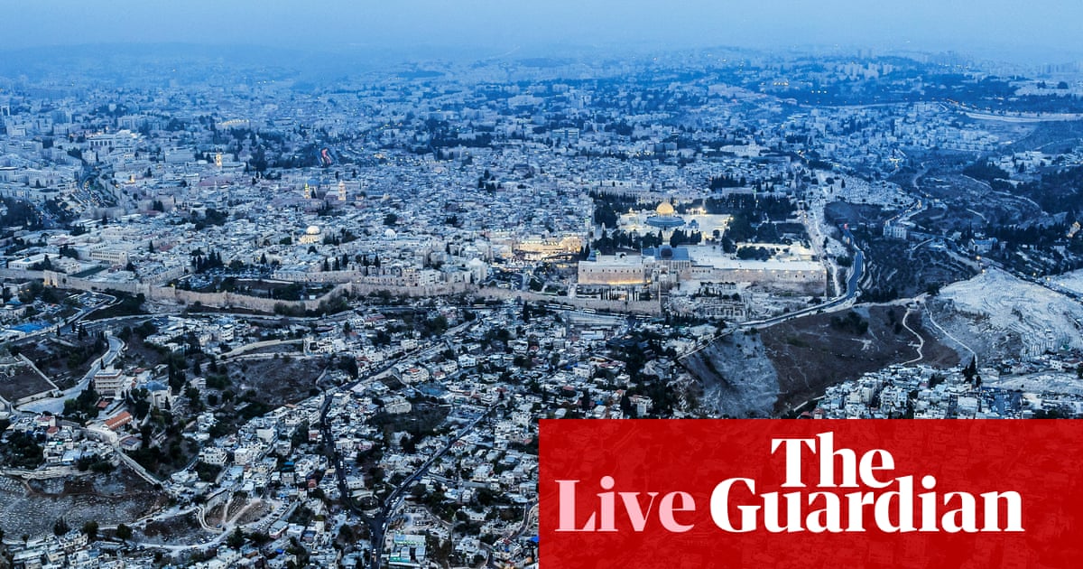 Israel claims to have intercepted projectile from Yemen as firefighters battle blazes – Middle East crisis live | Israel-Gaza war