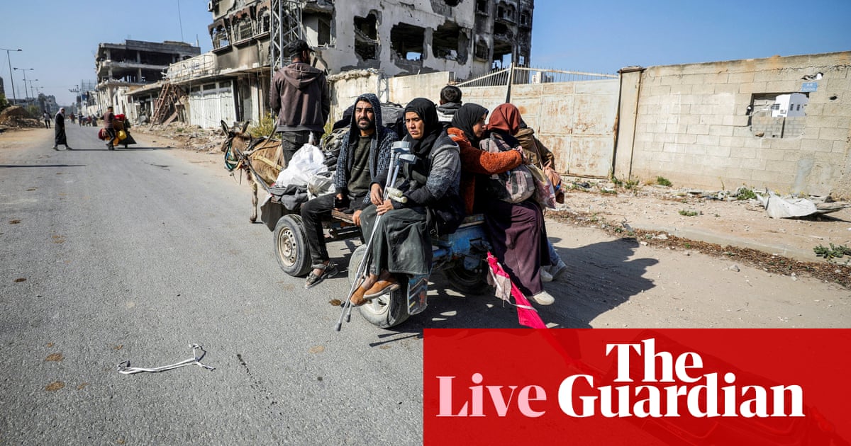 Middle East crisis live: Israel accused of the ‘war crime of forcible transfer’ in Gaza | World news