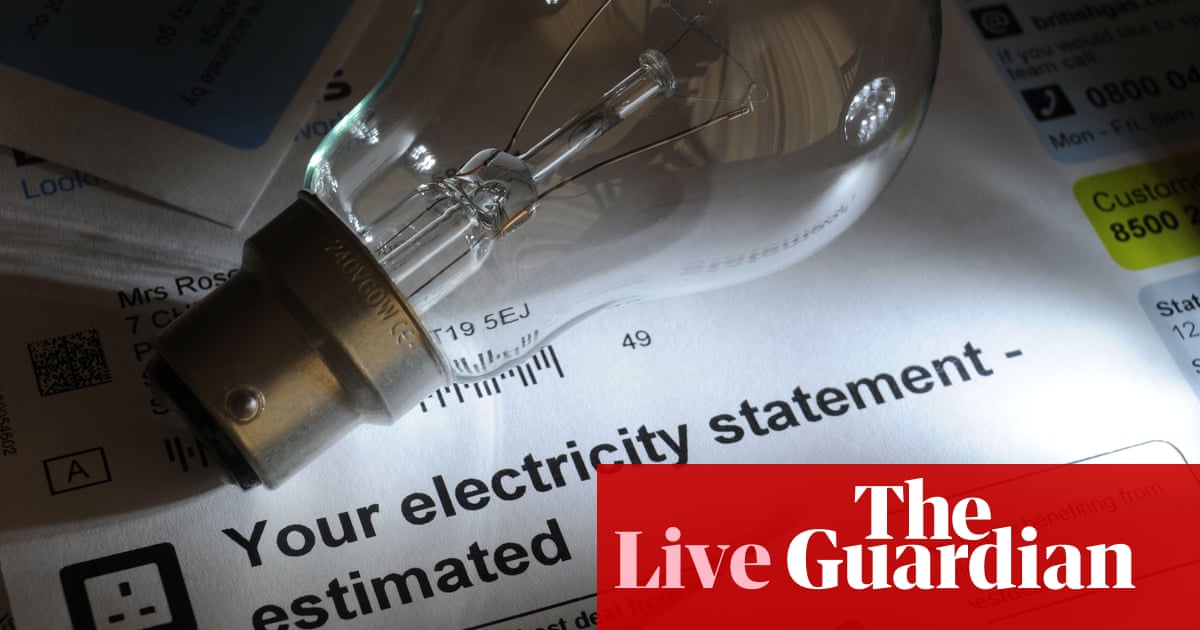 British households warned to expect ‘disappointing’ 1% rise in energy price cap in January – business live | Business