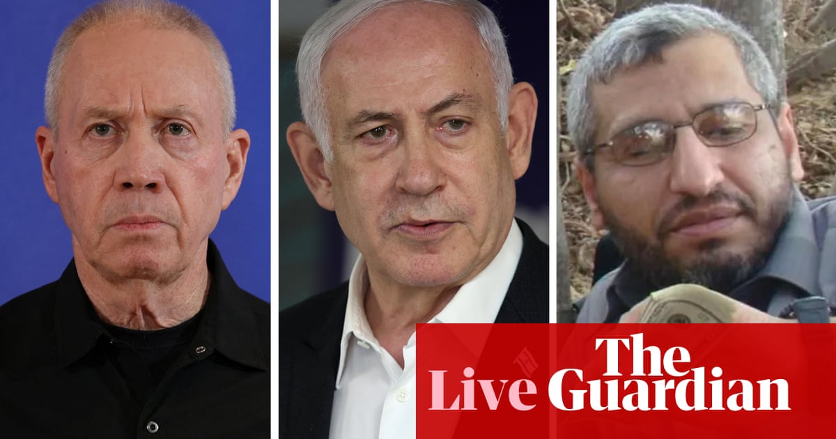 ICC issues arrest warrants for Benjamin Netanyahu, Yoav Gallant and Mohamed Deif over alleged war crimes – Middle East live | Israel-Gaza war