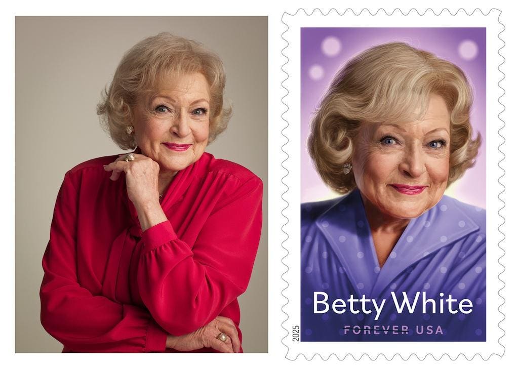 Betty White’s Photographer Reveals Backstory Behind Her 2025 Postage Stamp