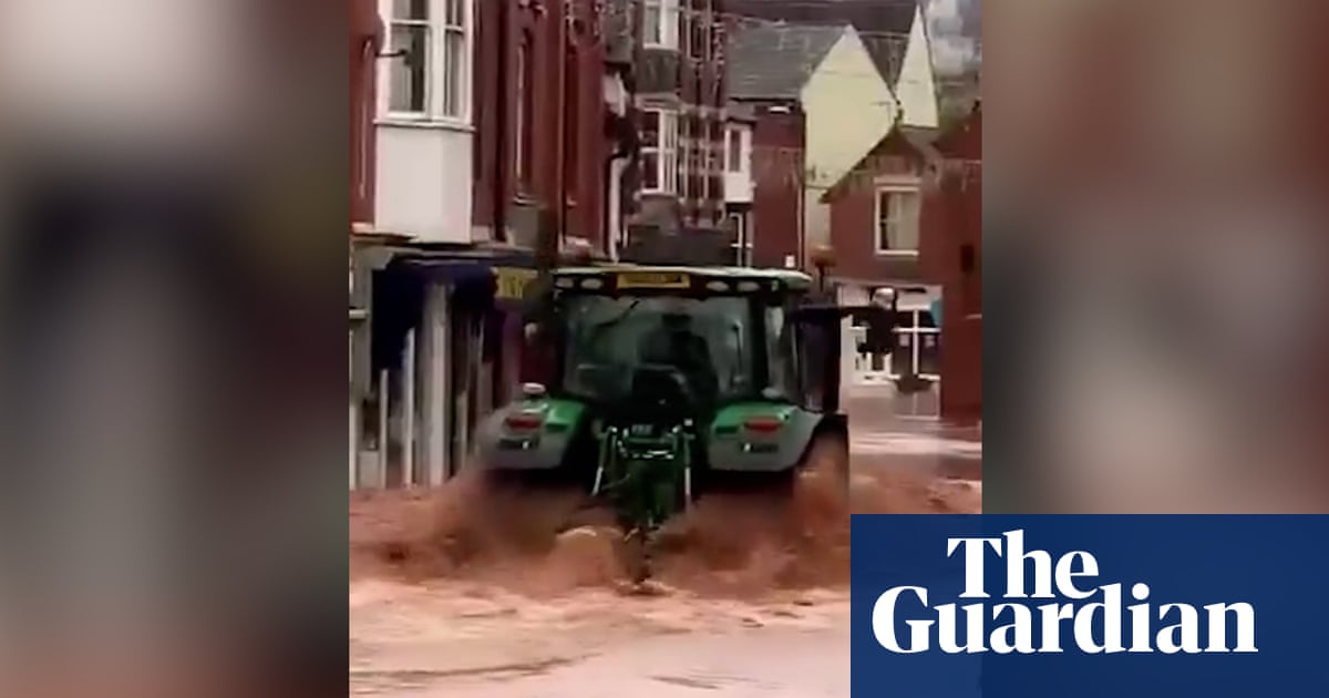 Police investigate tractor that created ‘devastating’ wave in flooded UK town | UK weather