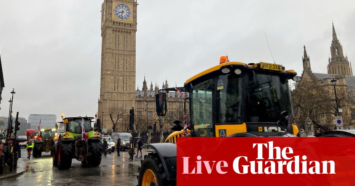 Farmers arrive in Whitehall for protest about inheritance tax plan – UK politics live | Politics