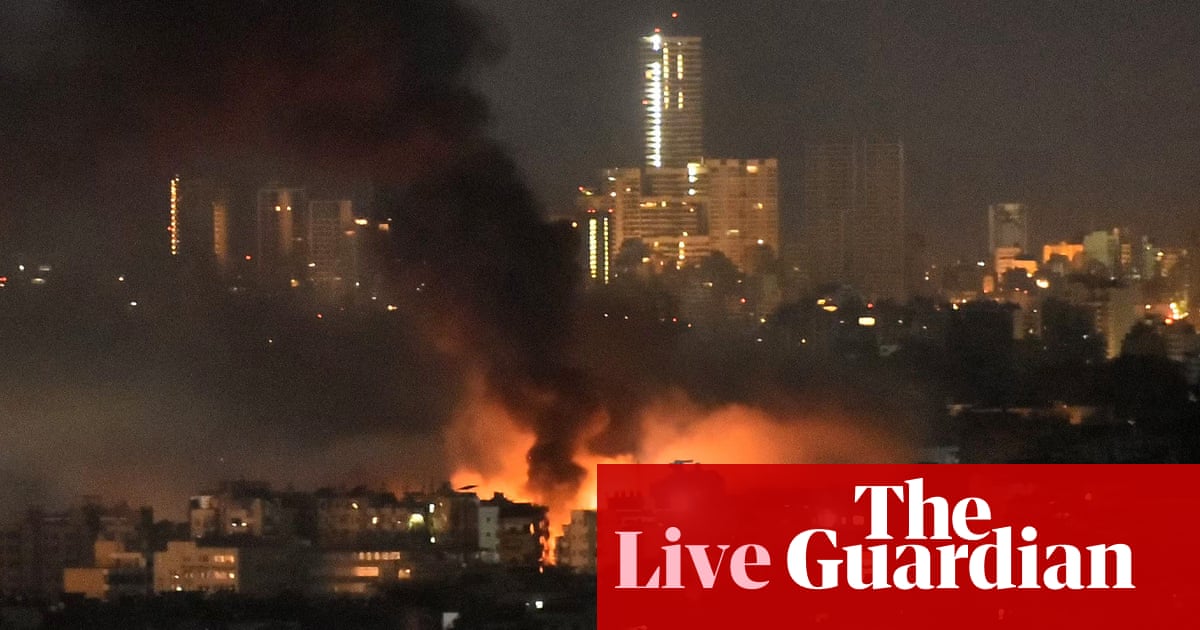 Middle East crisis live: Israel launches fresh strikes on Beirut; Netanyahu and Trump discuss ‘Iranian threat’ | Israel