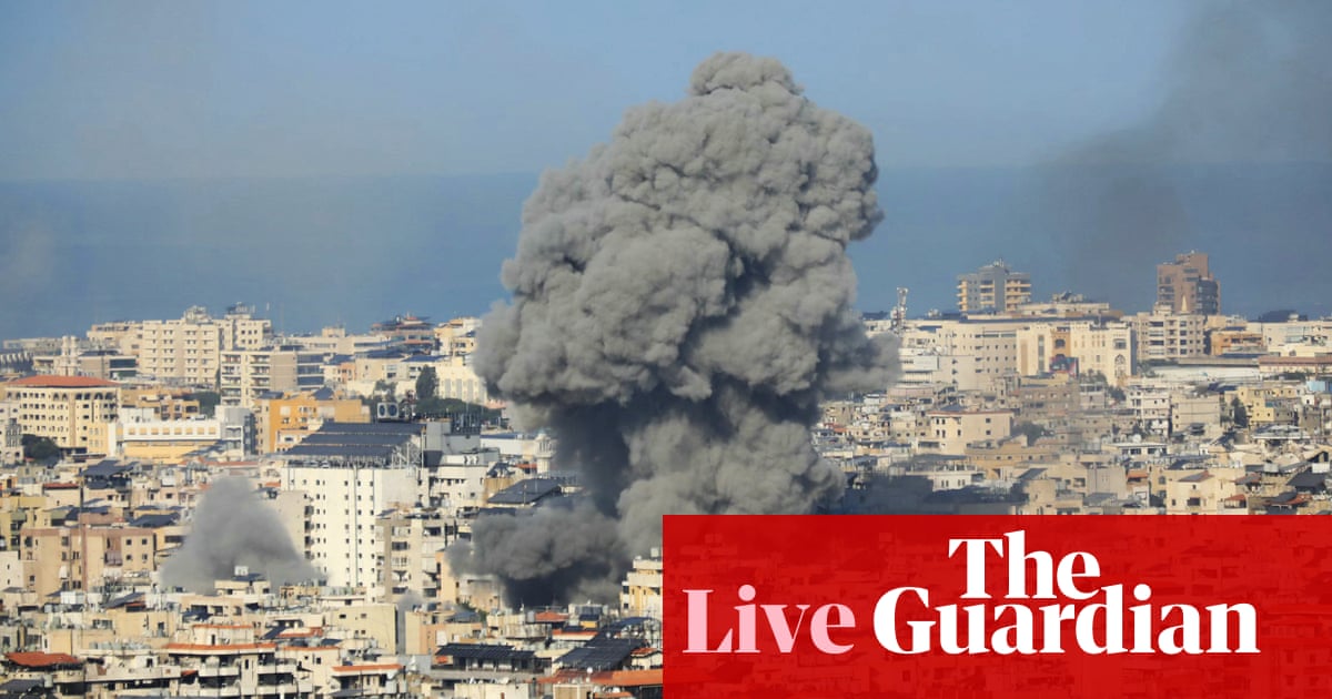 Middle East crisis live: Israel strikes Beirut after evacuation call | Middle East and north Africa