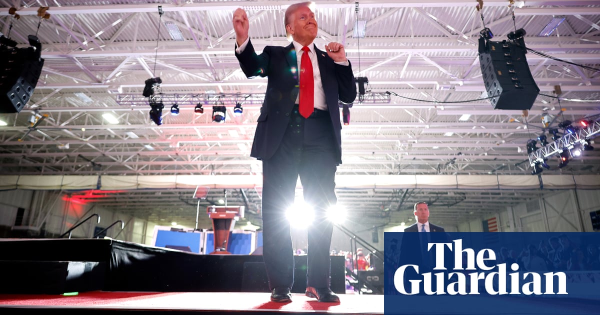 Trump repeats attack on Liz Cheney and laments bad hair day at Michigan rally | US elections 2024