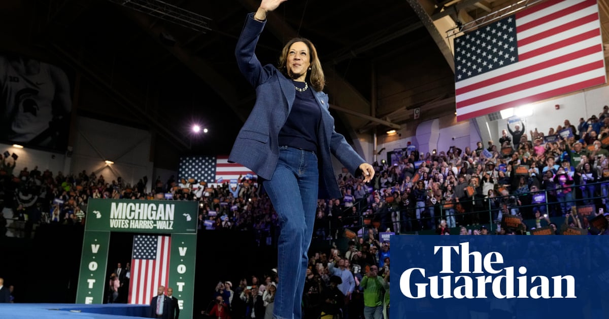 Harris vows at Michigan rally to ‘do everything in my power to end the war in Gaza’ | US elections 2024