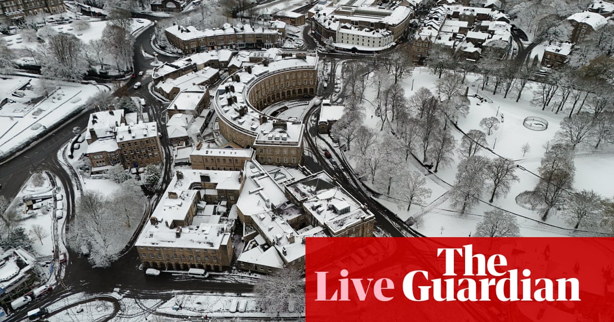 UK weather live: rail cancellations and road delays as snowy conditions create ‘first taste of winter’ | UK weather