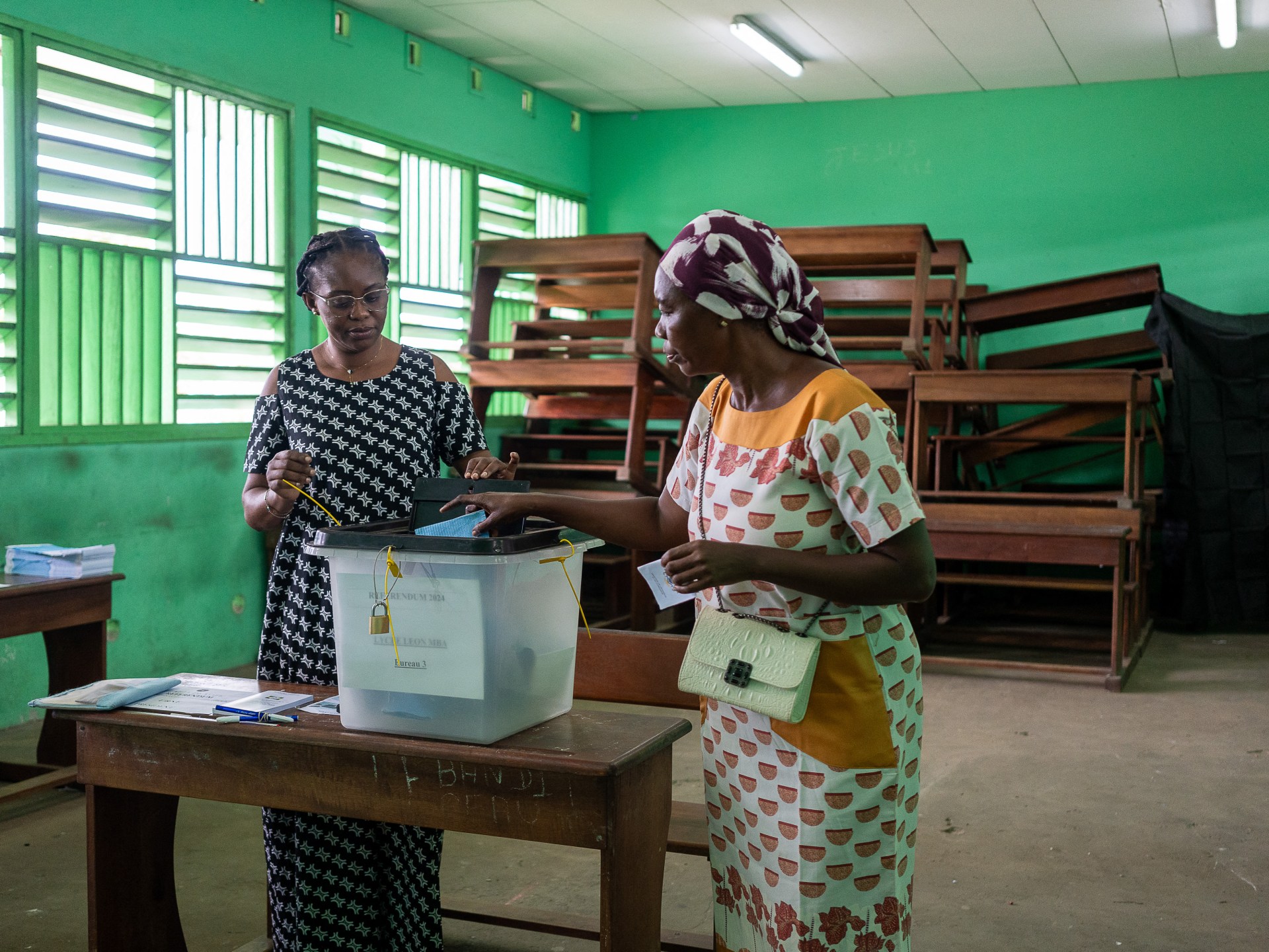 Gabon votes in referendum on new constitution after military coup last year | Elections News