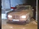 Tough as Nails Mercedes 300D Drives Out of Flooded Underground Garage Like It’s Nothing