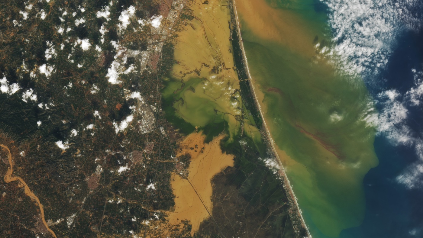 Flood devastation in Valencia, Spain, can be seen from space : NPR