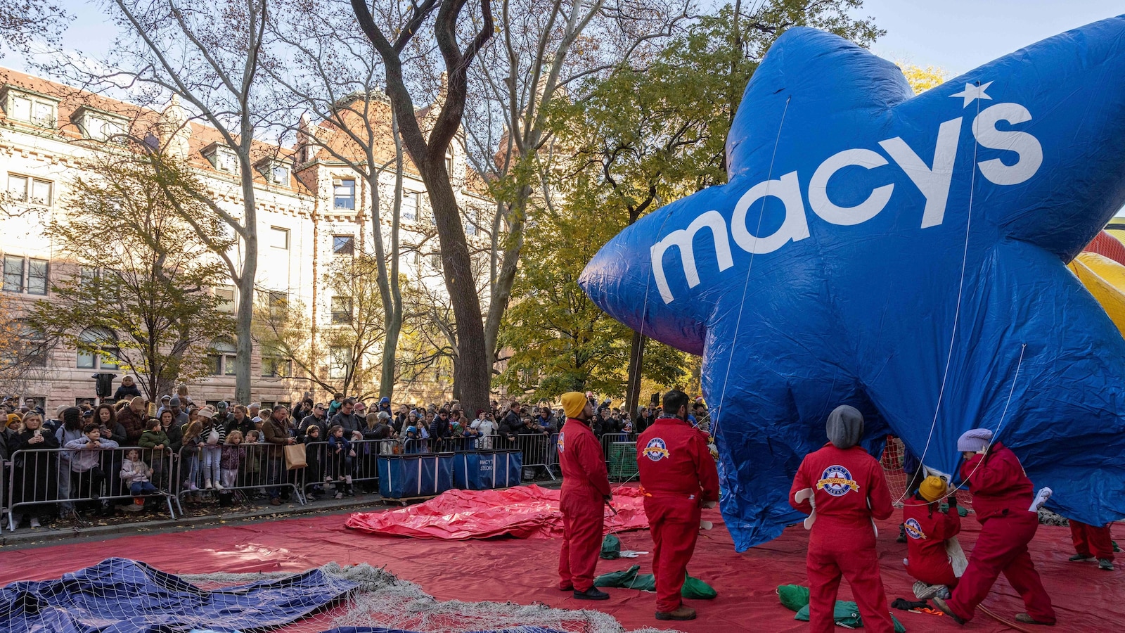 Massive balloons take shape ahead of the Macy’s Thanksgiving Day Parade